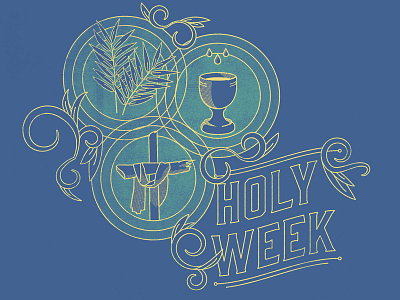 Holy Week cross easter engraving etching holy week illustraion illustrator last supper line art palm sunday scratchboard vector