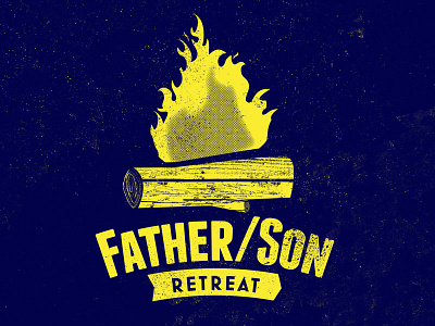 Father/Son Retreat digital fire illustration illustrator