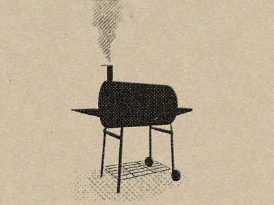 Grill Dribbble barbeque bbq cookout grill illustration picnic