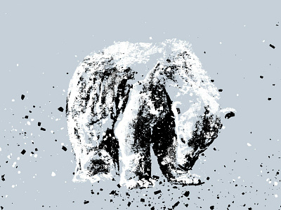 Polar Bear 2d animals art bear blue charcoal cold drawing ice ice caps iceberg illustration illustrations nature north pole polar bear