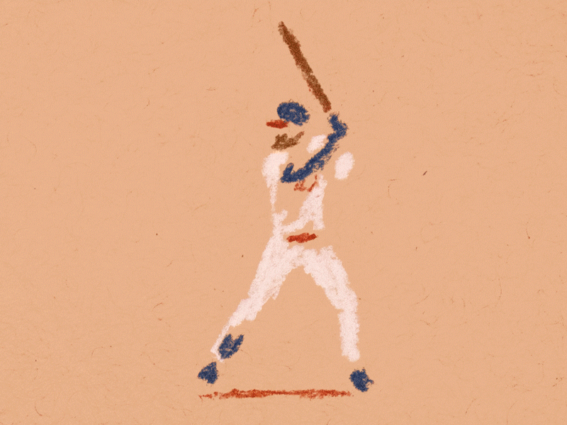 Bryce Harper Homerun animation baseball charcoal gif home run homerun illustration phillies swing