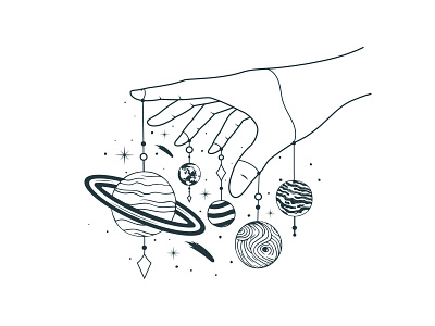 Celestial hand by Kirill on Dribbble