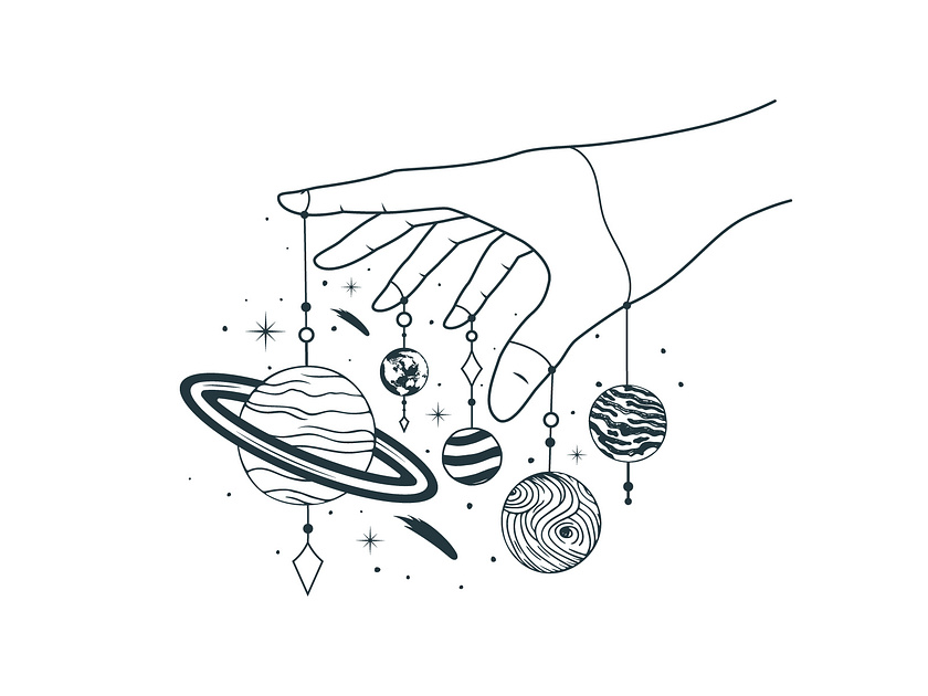 Celestial hand by Kirill on Dribbble