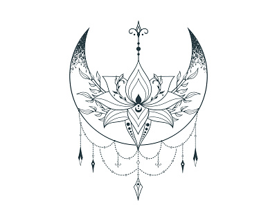 Lotus Moon by Kirill on Dribbble