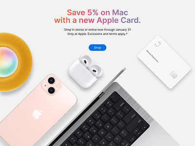 Apple Banner airpods apple banner card design graphic design illustration ios iphone macbook ui