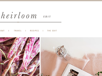 The Heirloom Edit in Action branding editorial blog design squarespace