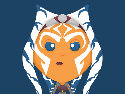 Ahsoka Tano cute design disney graphic design illustration star wars vector