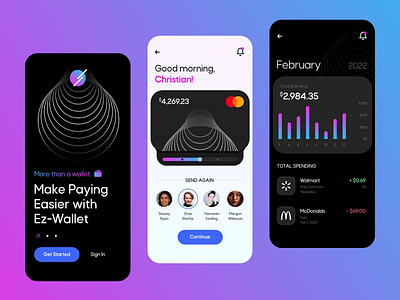 Digital Wallet App UI concept adobe xd app app de app design design digital wallet figma finance illustration ui wallet web design