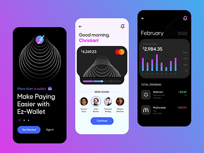 Digital Wallet App UI concept