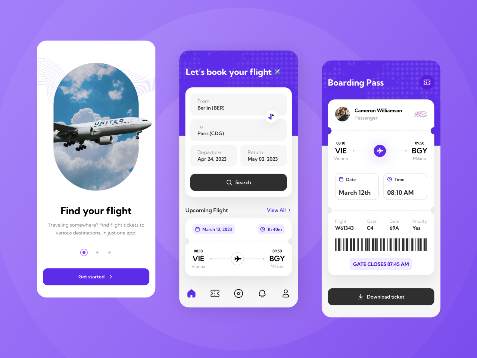 Flight Tracking App by Clickr Studio on Dribbble