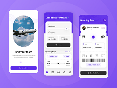 Flight Tracking App android app application design figma flight tracking ios mobile mobile app ui uiux user experience user interface ux