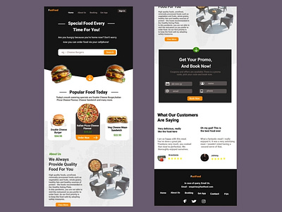 Food delivery Website using Figma. app branding design graphic design typography ui ux vector