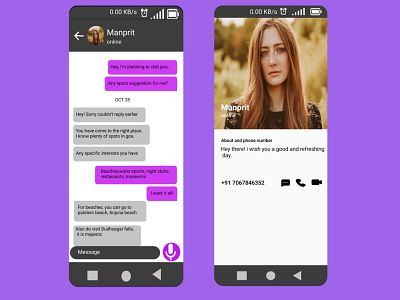 Chat design using Figma.