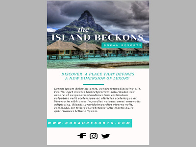 Resort Flyer design.