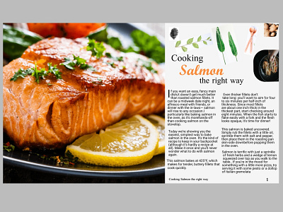 Food brochure design.