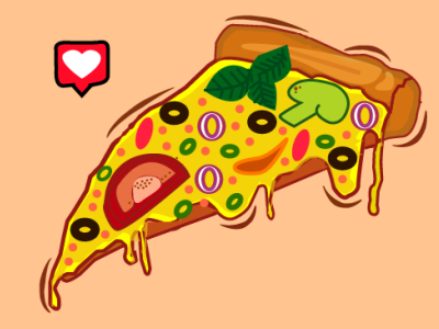 Pizza illustration using Adobe Illustrator app branding design graphic design illustration logo typography ui ux vector