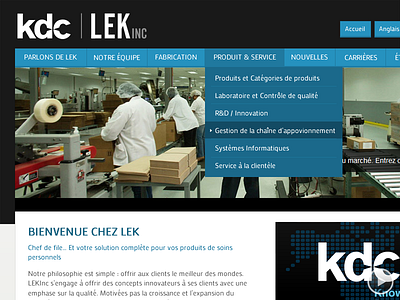 KDC LEK - Index Page black blue index website