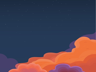 Evening sky. adobe illustrator clouds evening illustration night sky sunset