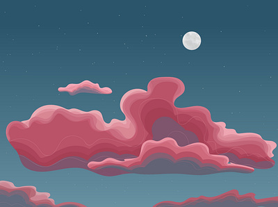 Look up! adobe illustrator background clouds illustration sky sunset