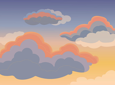 Good morning world! adobe illustrator background clouds dawn illustration morning sky sunset