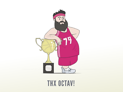 Thank you OctavDesign! debut dribbble first shot illustration invitation thanks