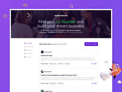 Makersmodo Landing Page