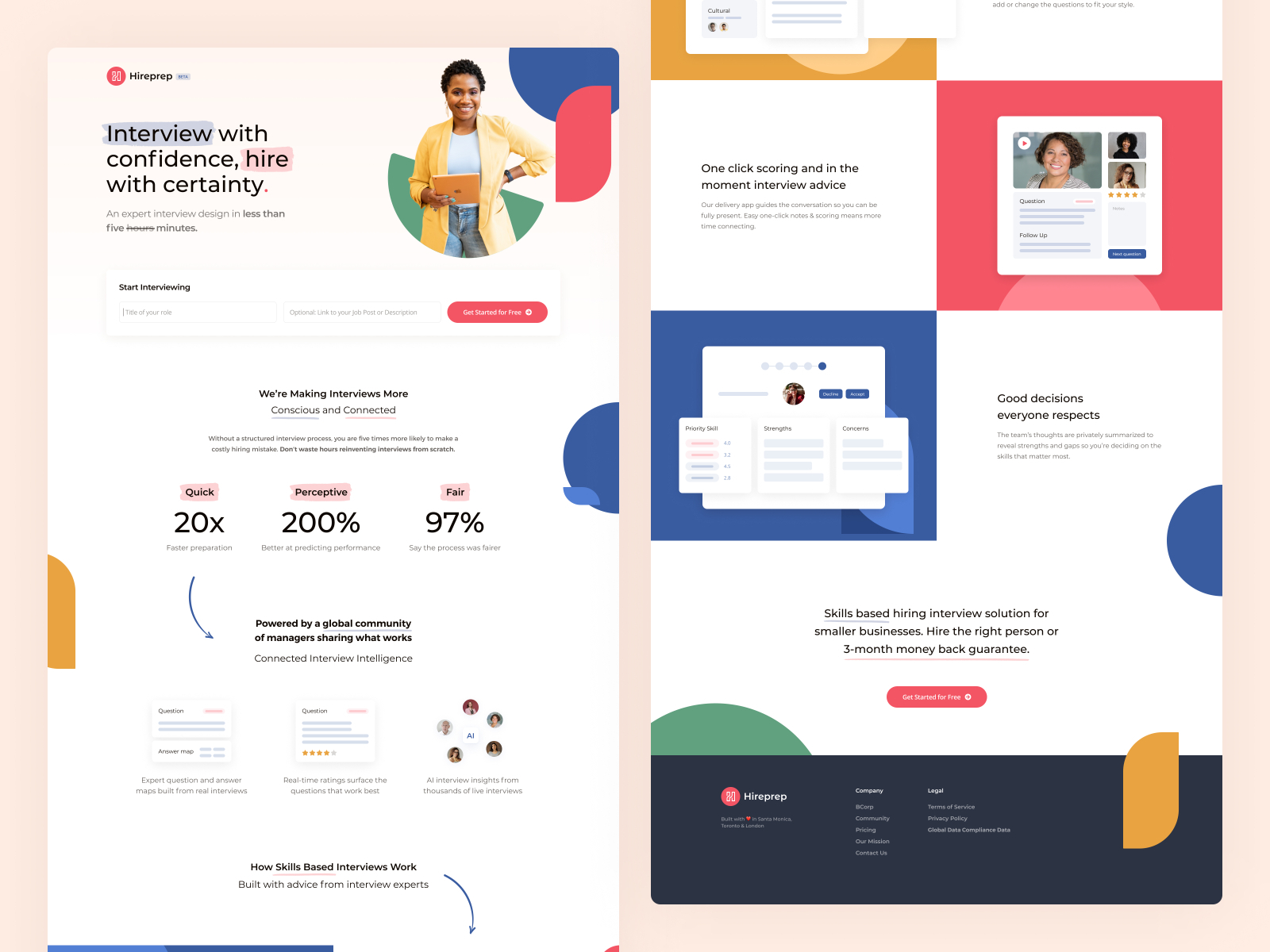 Hireprep Landing Page by DH Correa on Dribbble