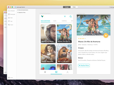 Vale app - Entreteriment Tab android app entreteriment framer framerjs ios movies