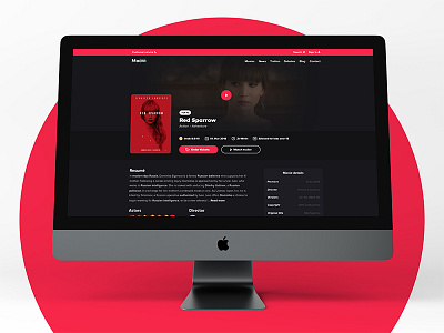 Cinema ticket website concept cinema clean imac movie movies red sketch ticket ui user experience user interface website