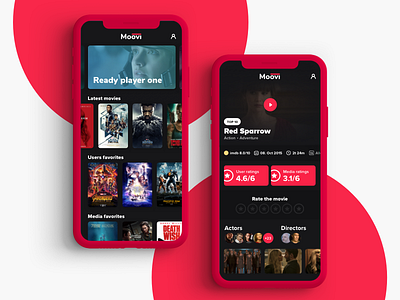 Cinema ticket app concept app cinema iphone iphone x movie red ticket ui user interface ux
