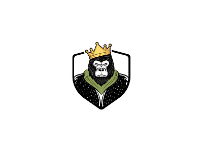 king design emblem illustration logo