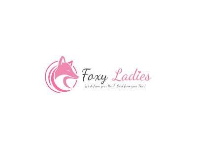 foxy ladies design emblem illustration logo