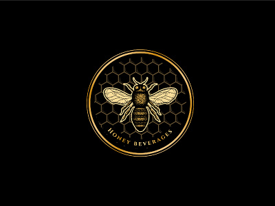 honey design emblem illustration logo