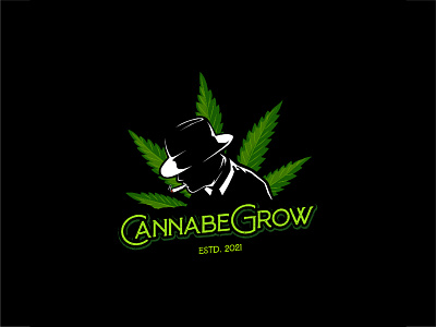 cannabis branding design emblem illustration logo