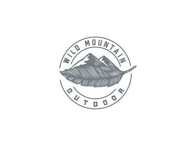 MOUNTAIN branding design emblem illustration logo