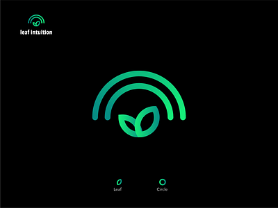 Leaf Intuition design logo vector