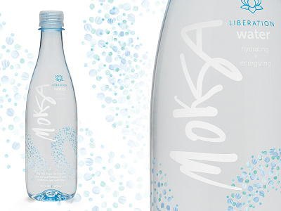 Moksa branding logos organic package design script water