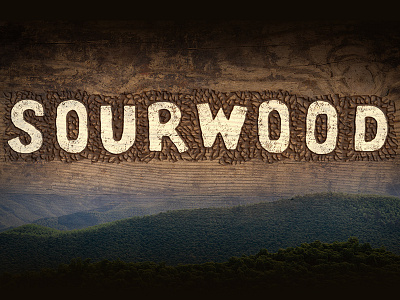 Sourwood Woodcut Font font hand carved handmade natural organic wood woodcut