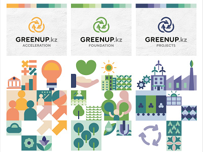 Greenup Group branding branding design icons infographics pictograms