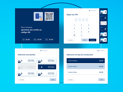 Interface for self-service gas station fuel gas station graphic design ui windows