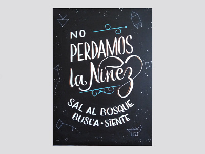 Siempre niña chile design handmade lettering rotulado tachado