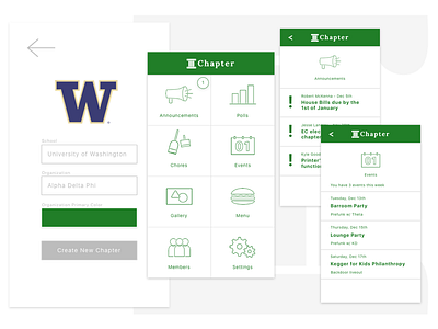 Chapter fraternity sorority ui userinterface