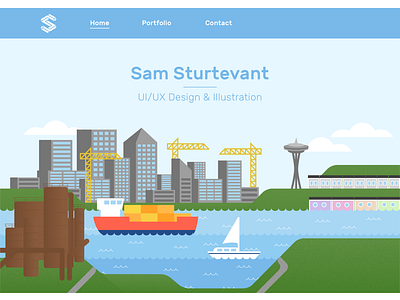 Landing Page flat portfolio seattle ui userinterface