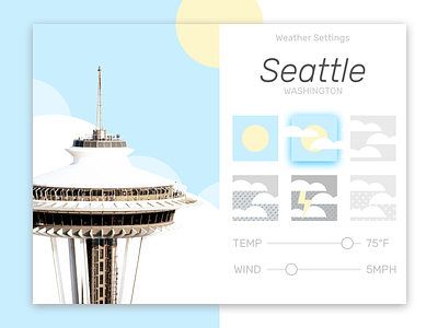 Weather Settings cloudy needle seattle space sunny weather