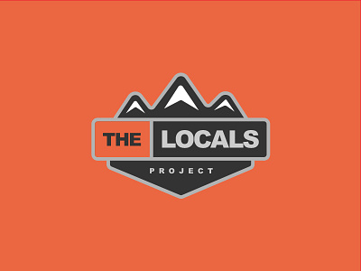 Local's Project Logo action sports bold branding film lockup logo simple skiing sports
