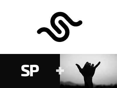 Scott Proctor Branding black and white bold branding clean form hang loose identity logo monogram personal branding shaka simple