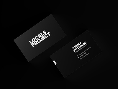 Locals Project Business Cards black black and white bold brand branding business card business cards clean print simple white