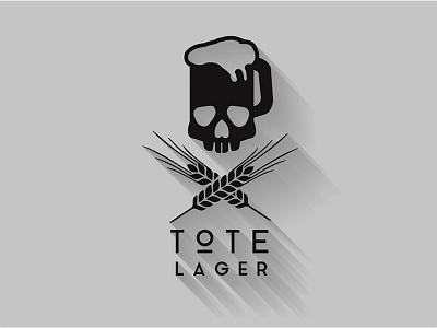 Tote Lager alcohol beer branding lager logo skull tote wheat