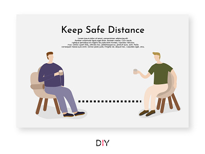 Keeping a distance chattering chill coffee corona covid 19 design distance graphic design home illustration keep people safe safe distance sign social distancing stay home vector