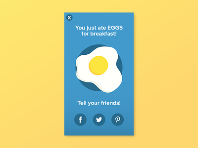 #010 Social Share 010 app breakfast challenge dailyui design egg mobile share social ui ux